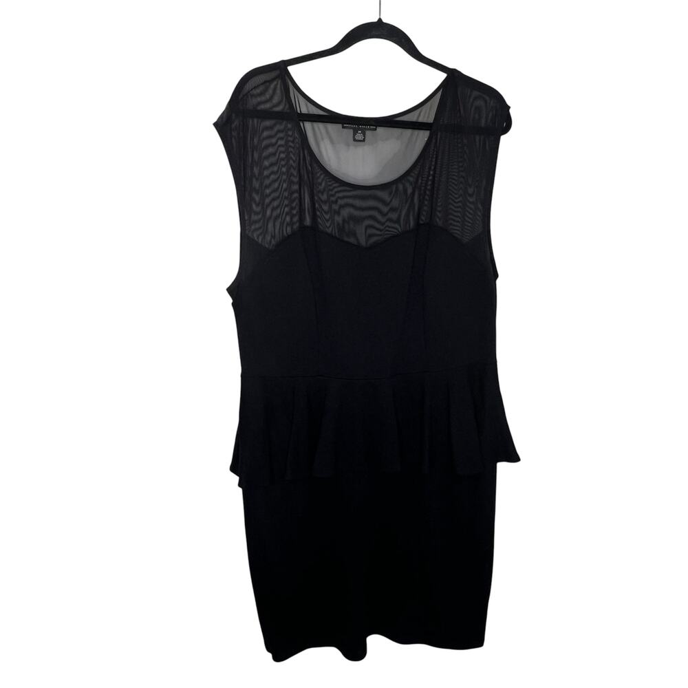 Forever 21 + Black Peplum With Sheer neckline sleeveless size 3X
